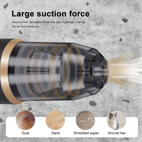 2026New Wireless Car Vacuum Cleaner for Cleaning Bedroom Carpets Portable High Power Function Home Appliance Cleaning Machine