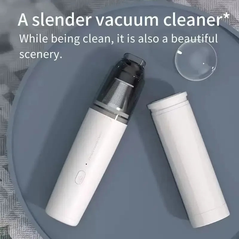 Mini Portable Car Vacuum Cleaner, Dual Use for Car & Home, High Power Wireless Charging Handheld Auto Vacuum with Strong Suction