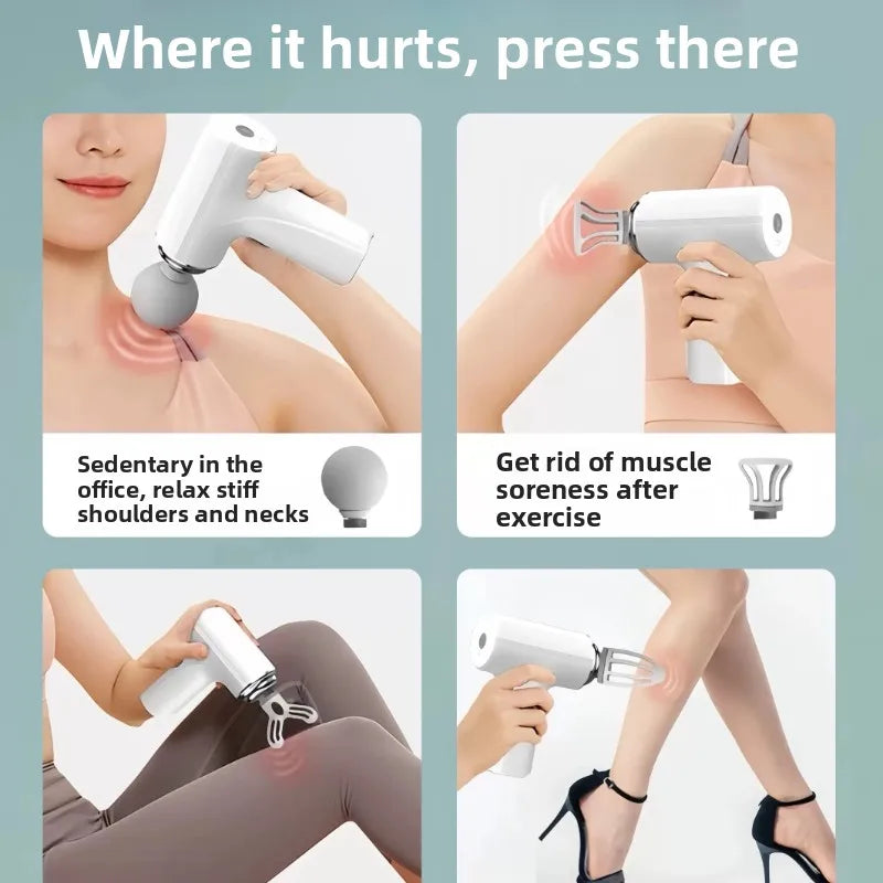 High Power Massage Gun Muscle Relaxation Device Smart Mini Percussion Massager for Men Women Multi Function Deep Tissue Body