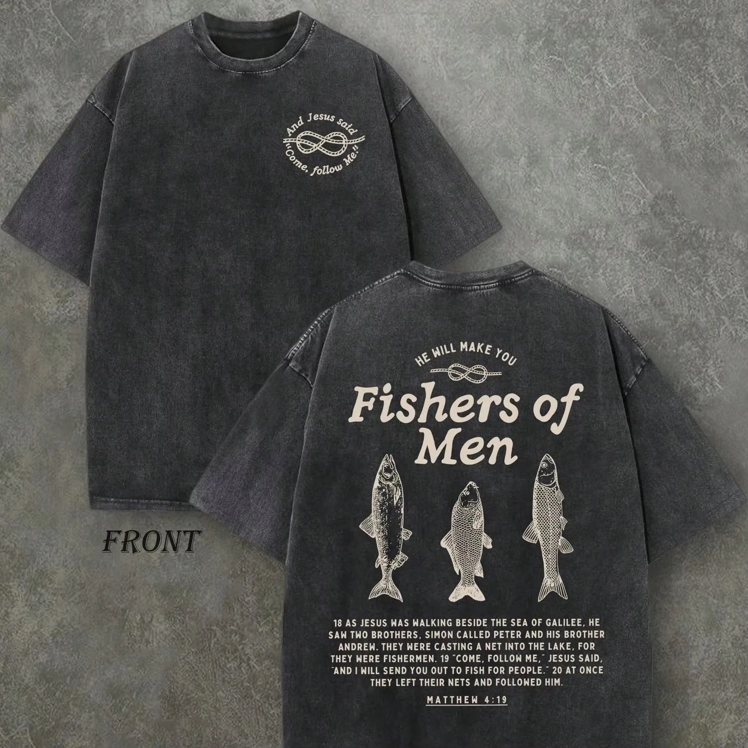 2026 new God has His own plan. Retro Christian-style pattern T-shirt. Black pure cotton men's summer streetwear.