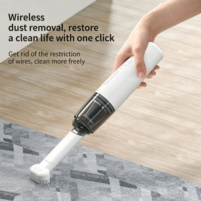 Mini Portable Car Vacuum Cleaner, Dual Use for Car & Home, High Power Wireless Charging Handheld Auto Vacuum with Strong Suction